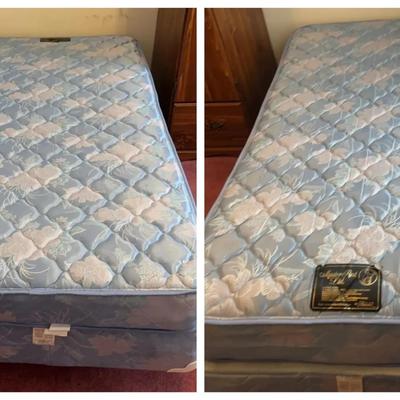 Two Twin Bed Frames with Mattresses