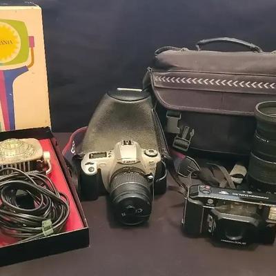 Canon & Minolta 35mm Camera Collection with Accessories