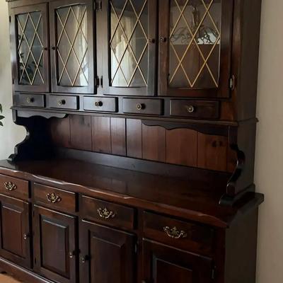 Wooden Hutch by Custom American Furniture Company with Lighting