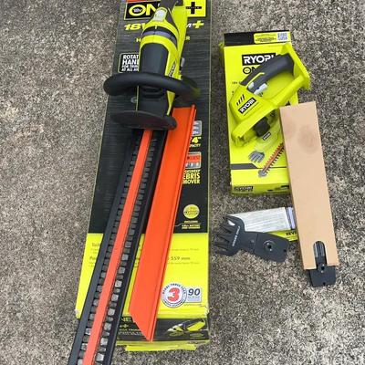 Ryobi 18V Hedge Trimmer and Cordless Shear Shrubber Set