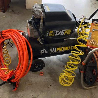 Central Pneumatic Air Compressor with Accessories