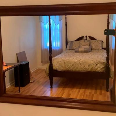 Dark Wood Framed Mirror