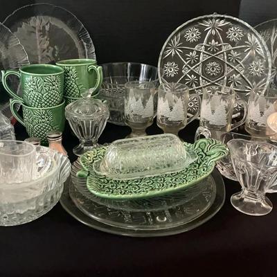Glass Dish & Platter Collection Featuring Portuguese Mugs & French Anchoroc Bowls