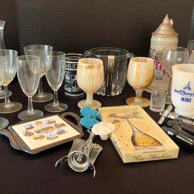 Party Glassware Collection Featuring Onyx Goblets & Beer Stein