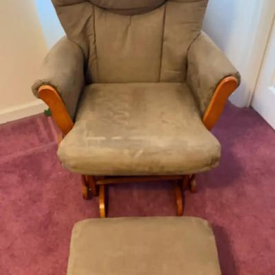 Sharmag International Glider Rocker with Matching Footstool