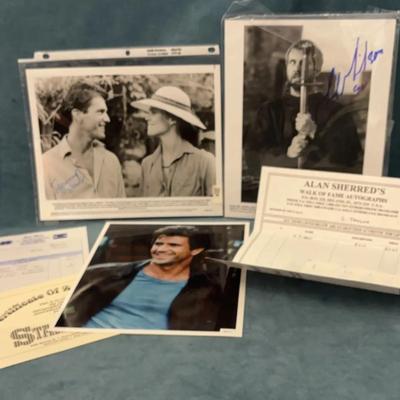 Sigourney Weaver, Mel Gibson Signed Autographs