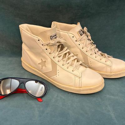 Vintage Leather Converse All Stars And Sunglasses 