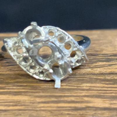 Peacock 900 Platinum Cocktail Ring Setting 