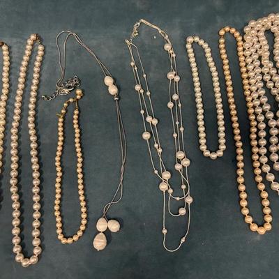 Faux Pearl Costume Jewelry, Marvella And Chico’s