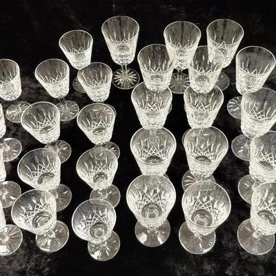 Waterford lismore wine glasses in two sizes