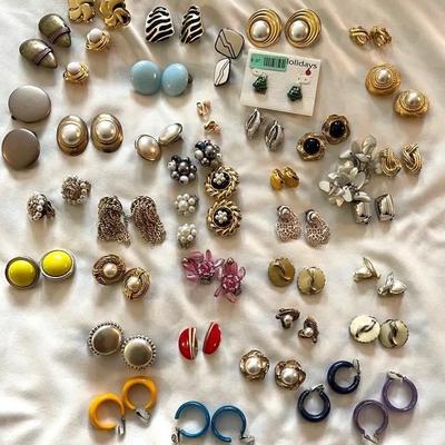 Massive collection of clip on earrings
