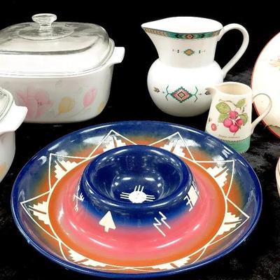 Varied serving dish collection