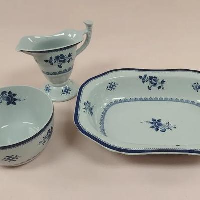 Spode gloucester blue three piece set