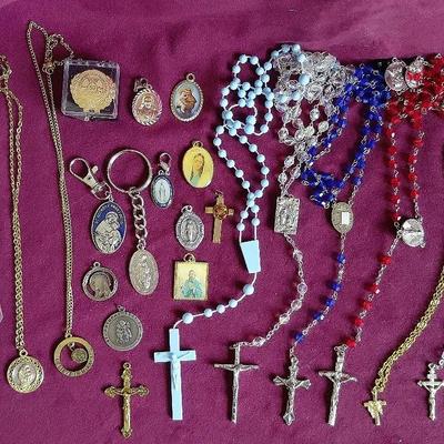 Vintage rosary and sacramental jewelry