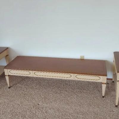Coffee Table And Side Tables; French Provincial 