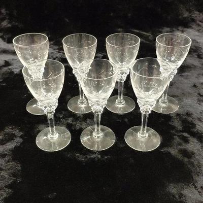 Rose marie clear cut wine glasses