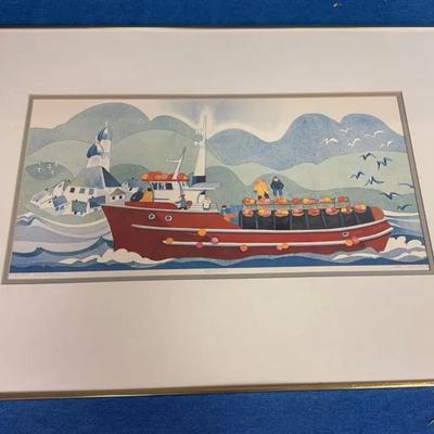Lithograph numbered and signed by alaskan artist rie munoz