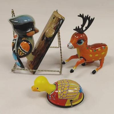 Metal vintage toy animals