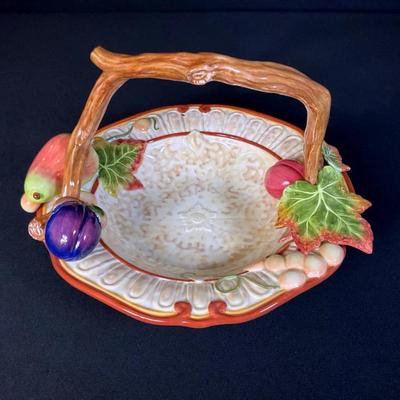 Fitz & Floyd Venetian Romance 11” Handled Basket