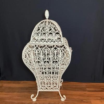 Decorative Ivory Metal Birdcage 