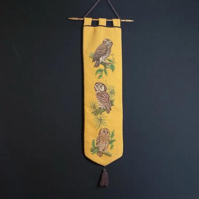 Owl Needlepoint Wall Art