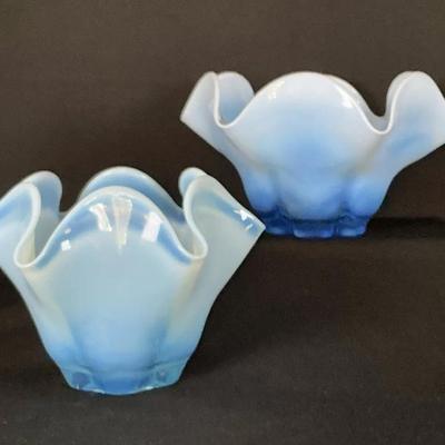 Duncan Miller Blue Opalescent Pieces II