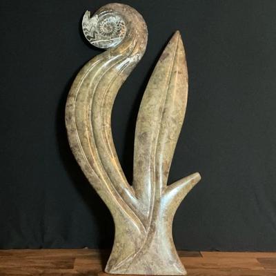 Fossilized Orthoceras & Ammonite