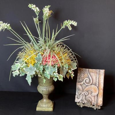 Faux Flowers With Ceramic Tile Decor