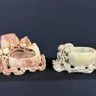 Carved Soapstone Pair