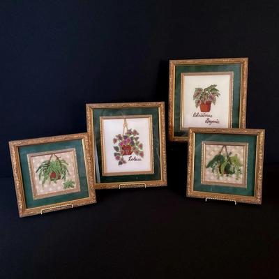 Framed Plant Embroidery