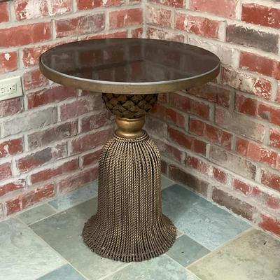 Vintage Gold Twisted Tassel Table Granite Top
