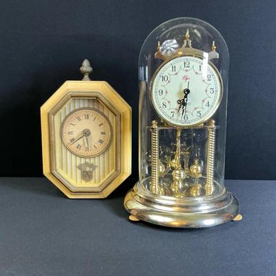 Vintage Elgin Anniversry Clock With Glass Dome &  More