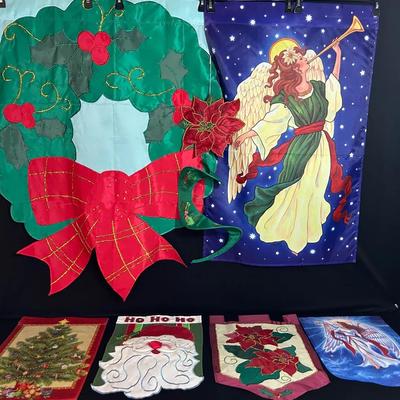 Christmas Yard Decor-Flags
