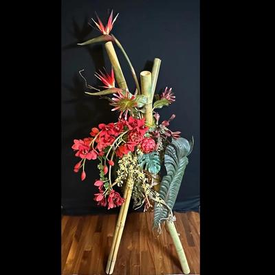 Bamboo Floor Flower Arrangement 