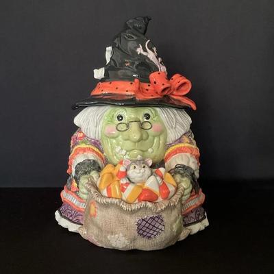 Fitz & Floyd Witch Hazel Ceramic Cookie Jar