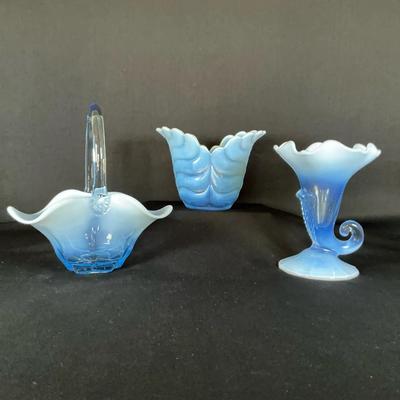 Duncan Miller Blue Opalescent Pieces I 