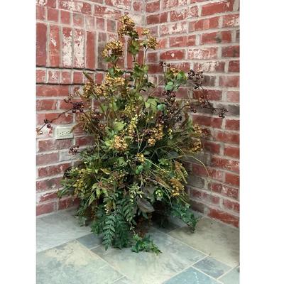 Faux Plant In Pedestal Pot 