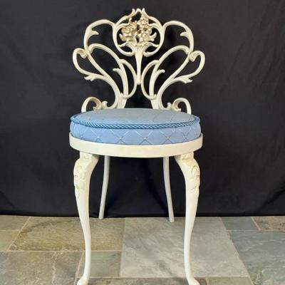 Cast Aluminum Chair With Upholstered Seat