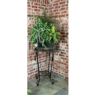 Faux Plant With Metal Stand