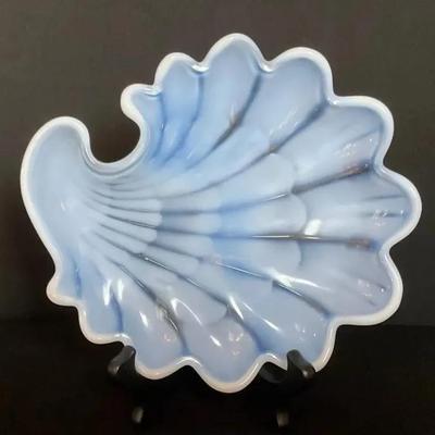 Duncan & Miller Sanibel Blue Glass Dish