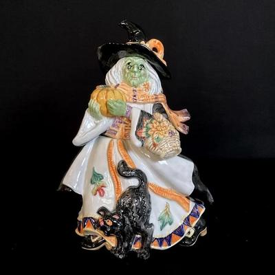 Fitz & Floyd Halloween Harvest Witch Canister