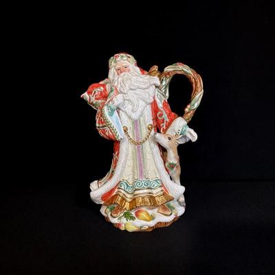 Fitz & Floyd Enchanted Holiday Santa Pitcher