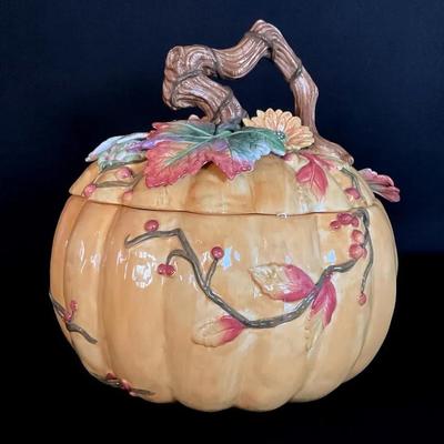 Fitz And Floyd Harvest Heritage Pumpkin Tureen 
