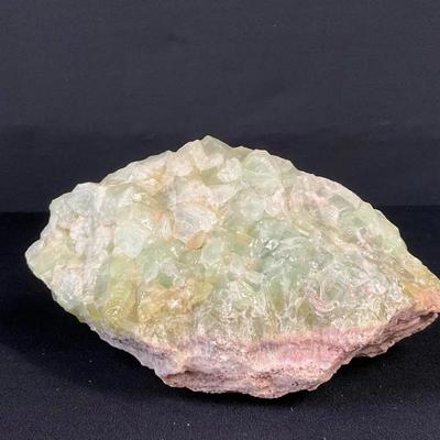 Beautiful Green Calcite Geode Rock