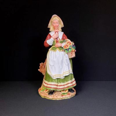 Fitz & Floyd Harvest Heritage Female Pilgrim Figurine