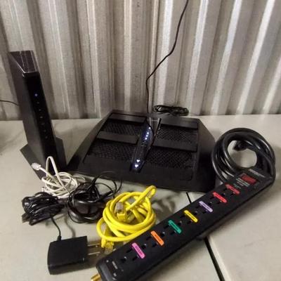 Netgear Nighthawk Modem, WiFi Router & Monster Power Strip