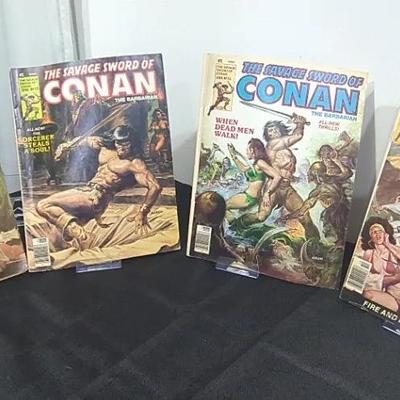 1980's The Savage Sword Of Conan No.  52, 53, 55 & 57