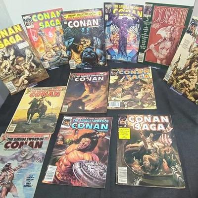 12 Issues Of Conan Comics '82,' 83, '84, '87, '91and 92