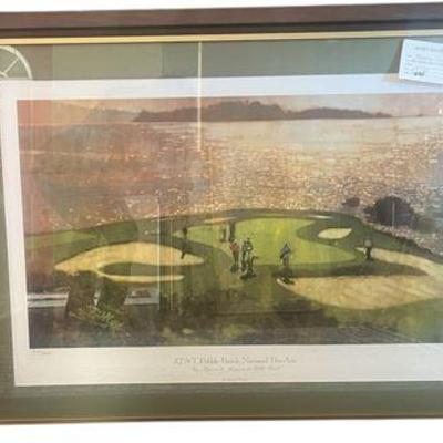 Lot 072   
Att Pebble Beach Framed Photo 30x40