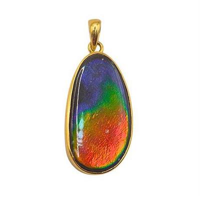 Lot 015   
18k Yellow Gold Ammonite Pendant